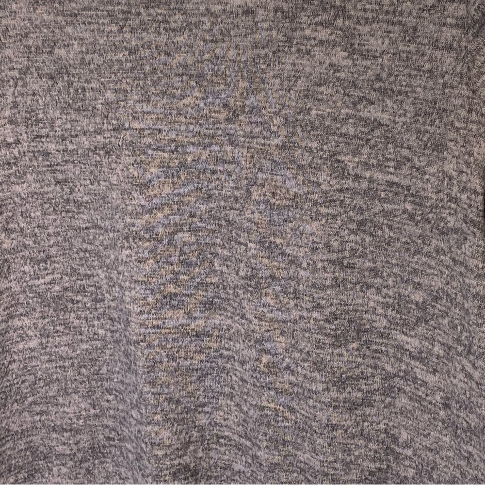 All in Love women's Large subtle pink grey marled knit top button accents boxy - Picture 5 of 6